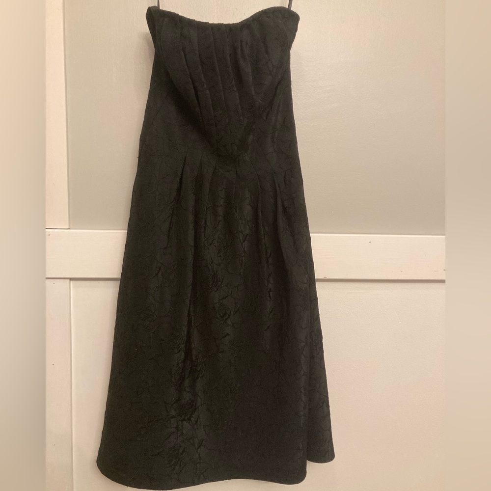 Strapless black dress